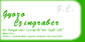 gyozo czingraber business card